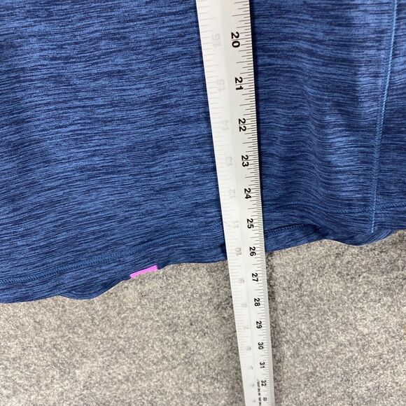 Under Armour Activewear Top Women L Large Blue High Neck Zipper Cold Gear Solid - Picture 8 of 9